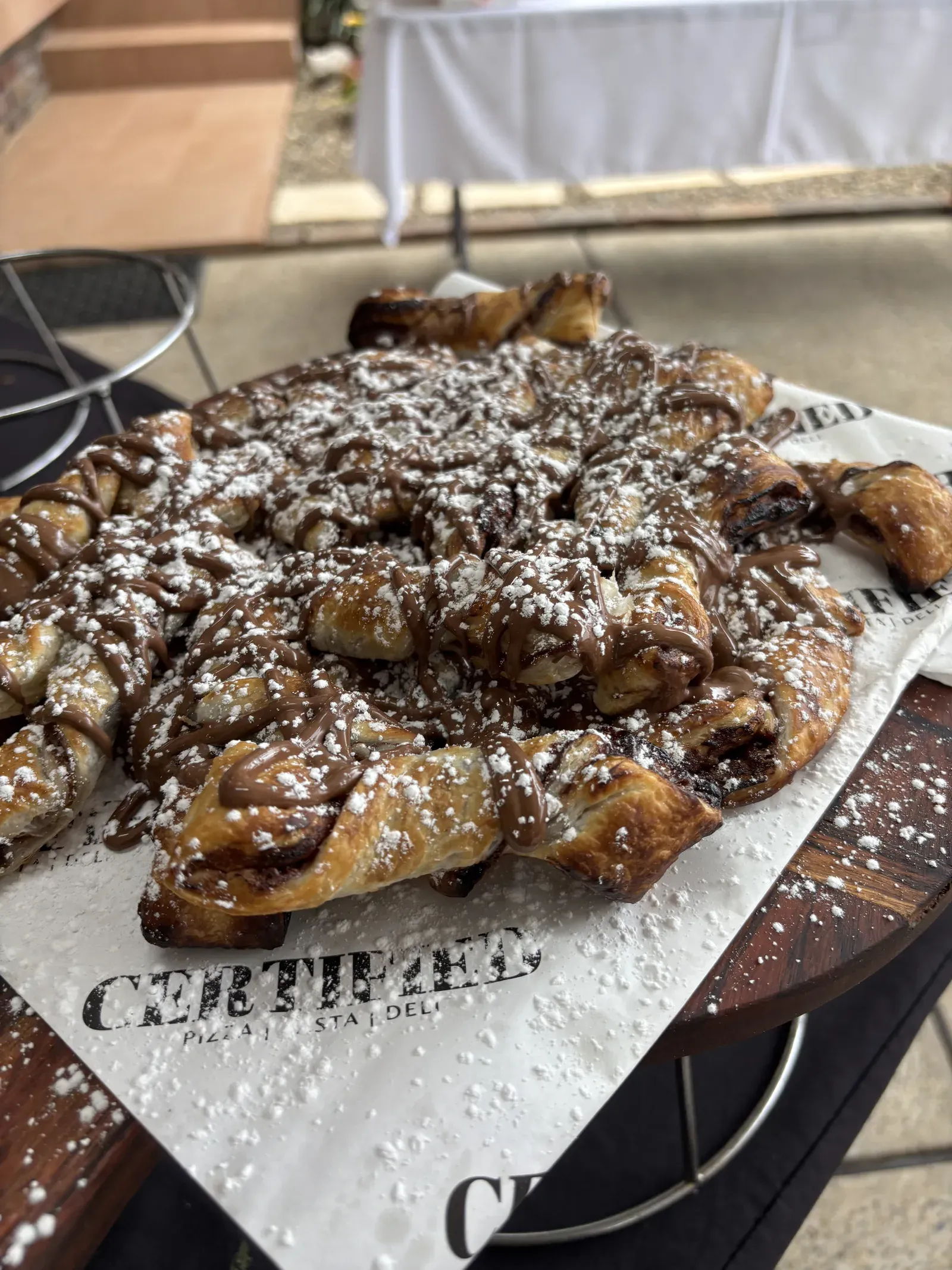 Nutella and Biscoff dessert pizzas from Certified Pizza Catering Sydney