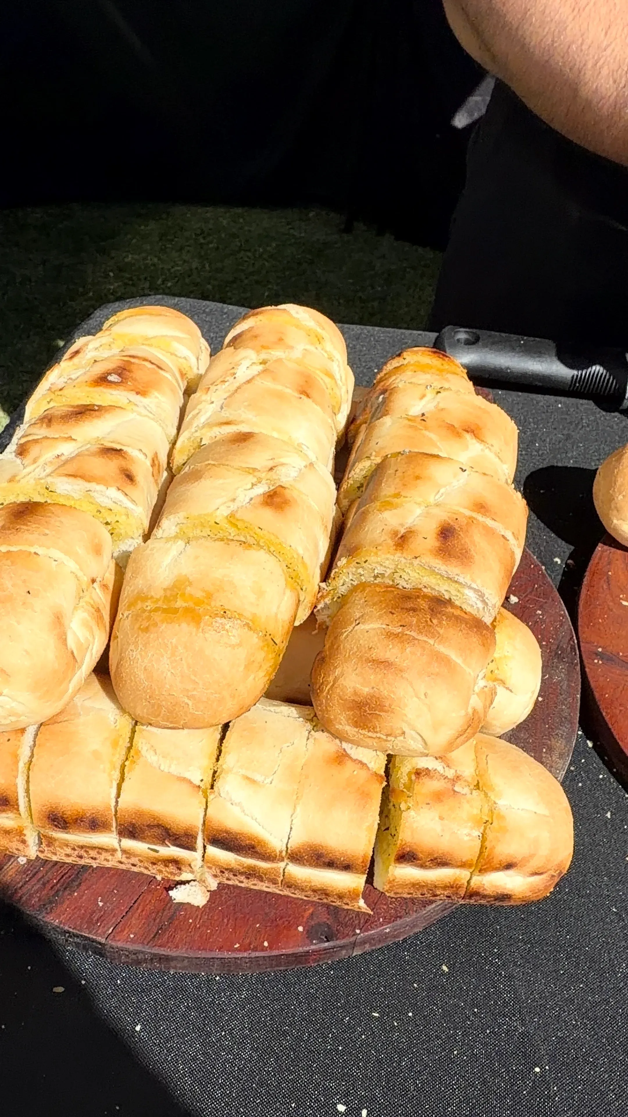 Garlic bread starter served at Certified Pizza mobile catering in Sydney