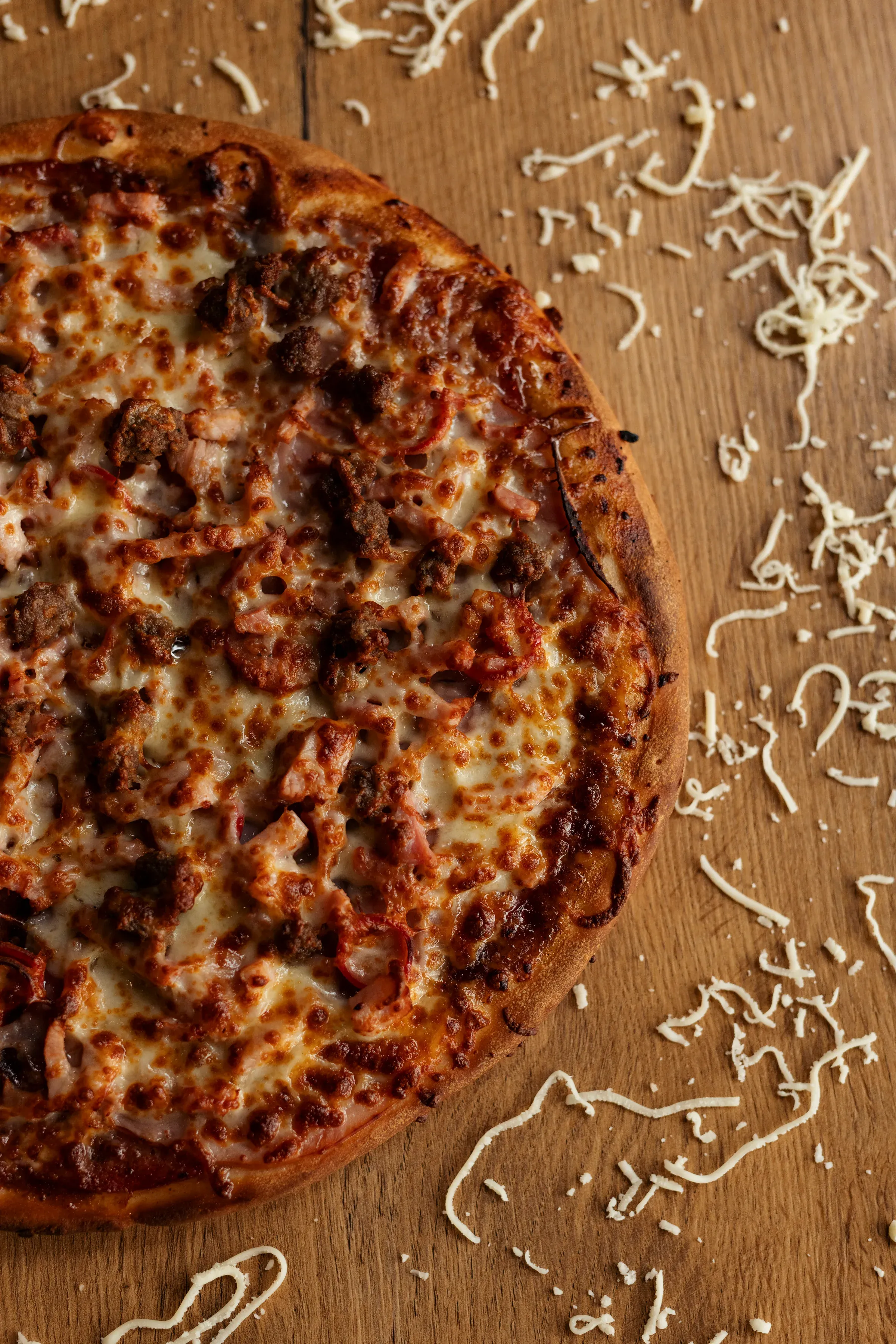Meat lovers pizza from Certified Pizza mobile catering Sydney