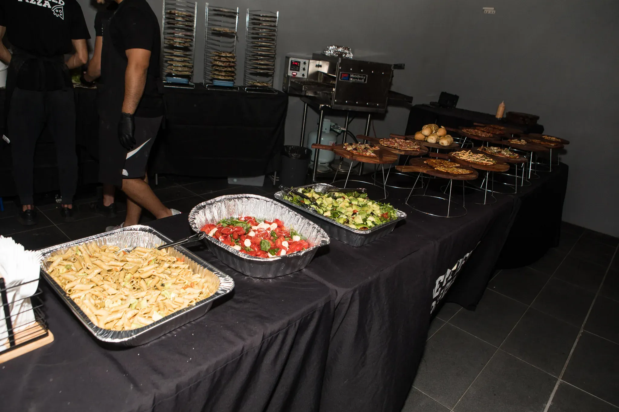 Pasta and salad platters for Sydney mobile pizza catering add-ons
