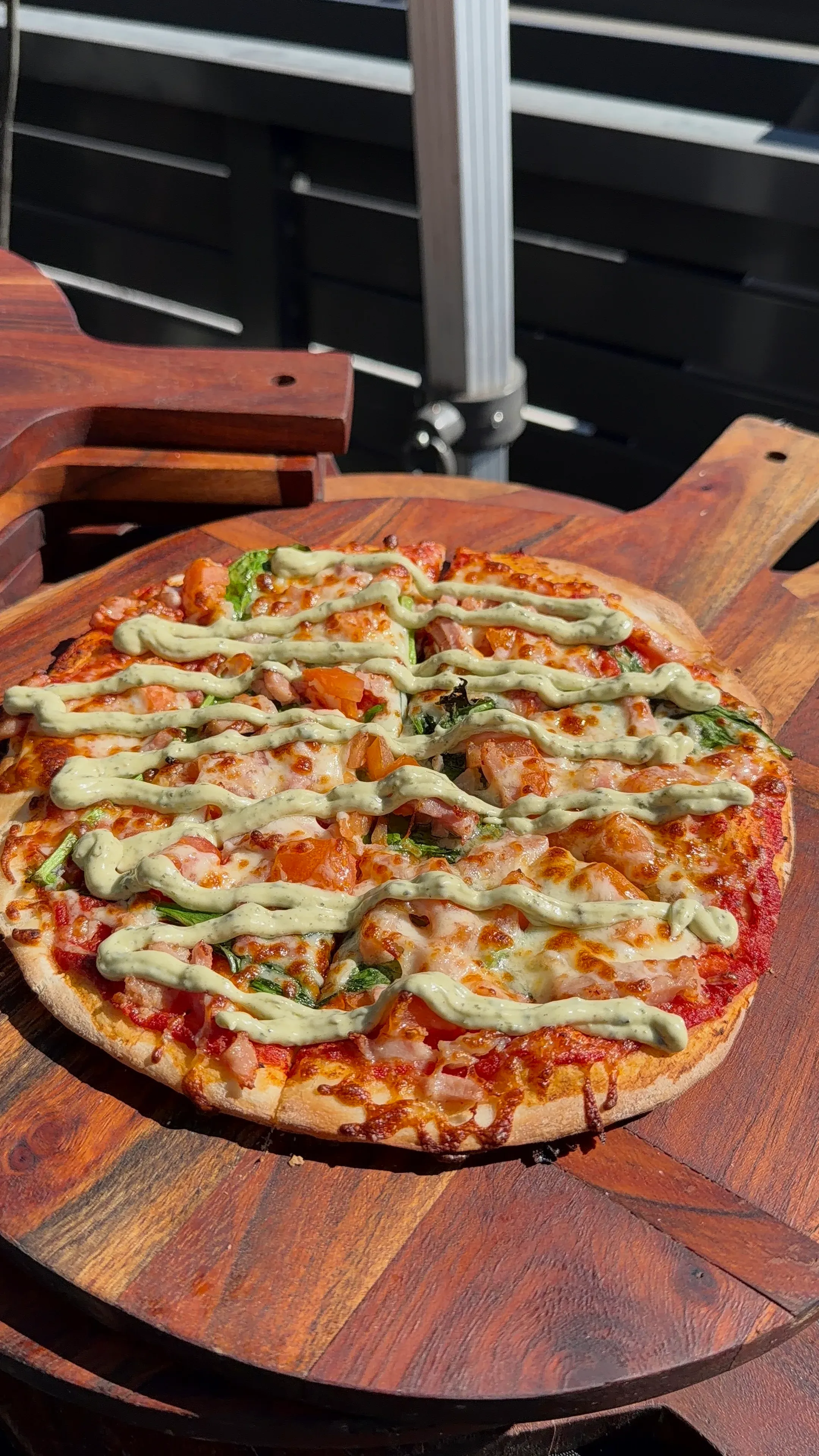 Gourmet pesto pizza from Certified Pizza Catering Sydney menu